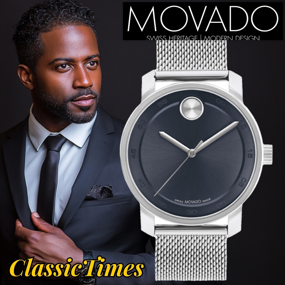 ***BRAND NEW*** Movado Bold Access Men's Stainless Steel Watch with Mesh Band